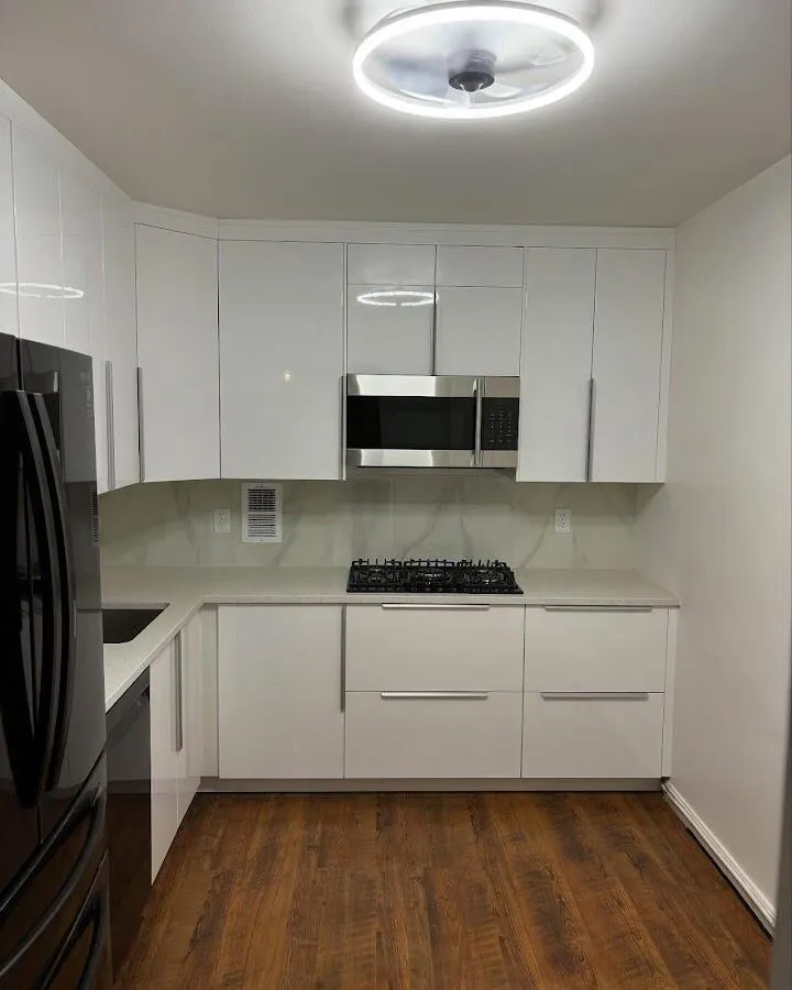 Renovated kitchen with quartz countertops in Millcreek